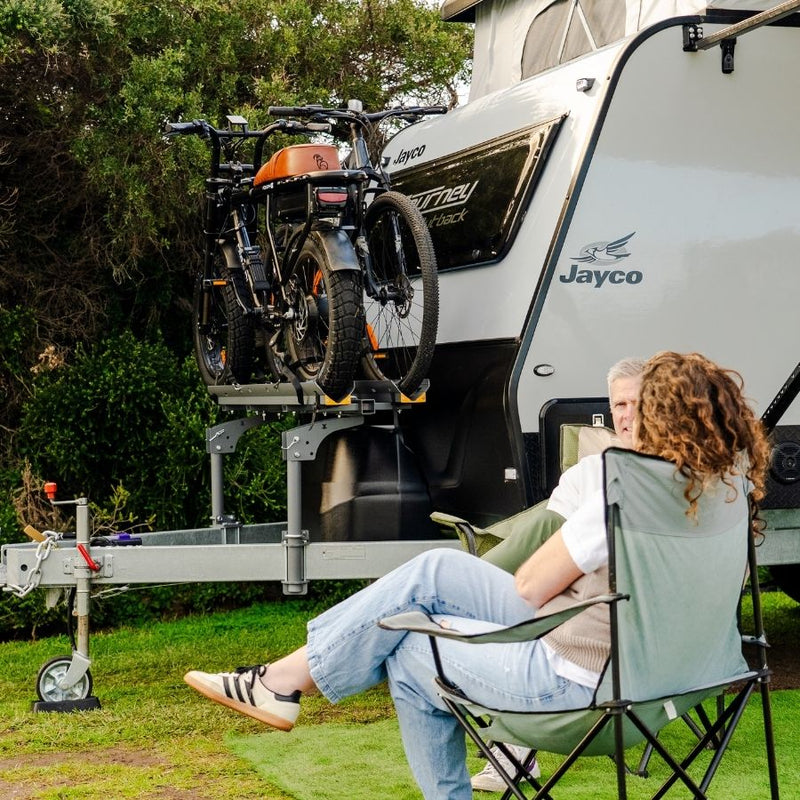 Caravan Rear Rack Freedom 2 Bike Caravan Rack - Drawbar Mount – Wild Boar Bike Racks