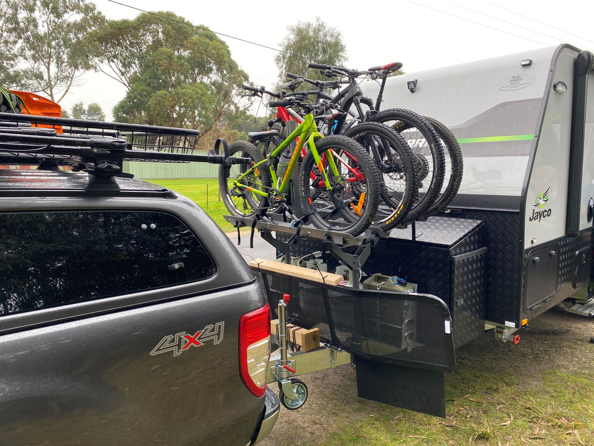 Caravan Bike Rack Rear 4 Bike Caravan Rack – Wild Boar Bike Racks