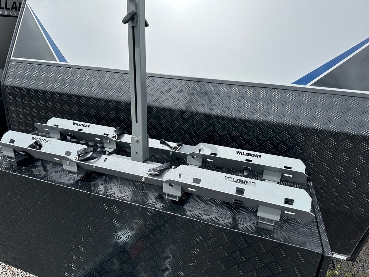 Caravan Rear Rack Freedom 2 Bike Caravan Rack - Tool Box Mount – Wild Boar Bike Racks