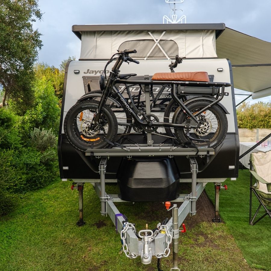Caravan Rear Rack Freedom 2 Bike Caravan Rack - Drawbar Mount – Wild Boar Bike Racks