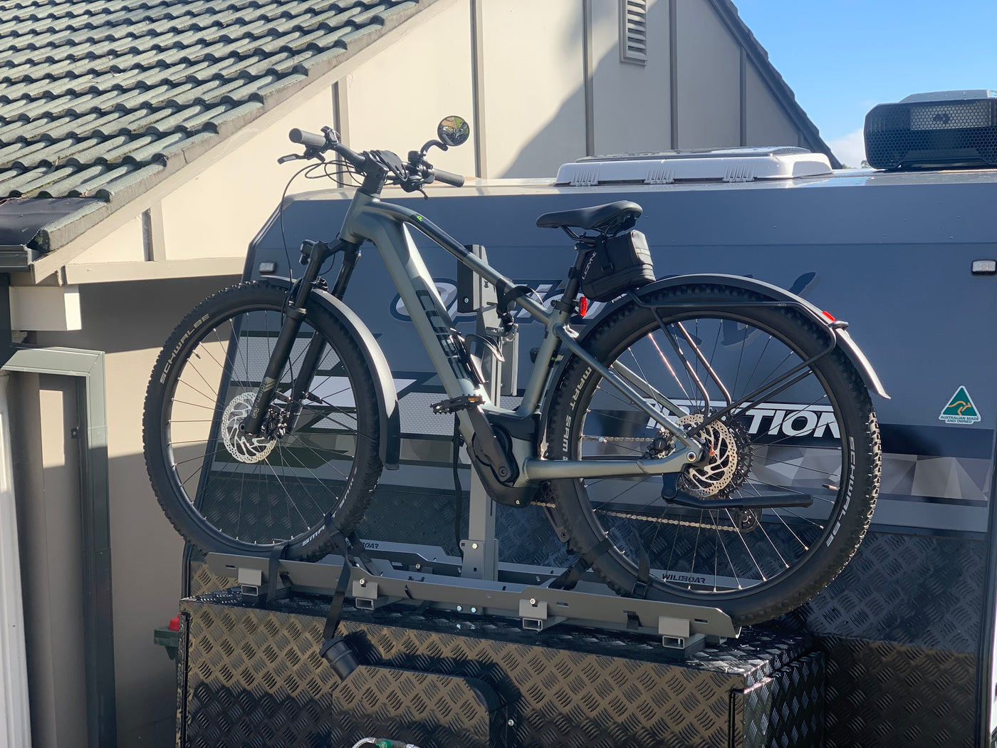 Freedom 2 Bike Caravan Rack Tool Box Mount Wild Boar Bike Racks